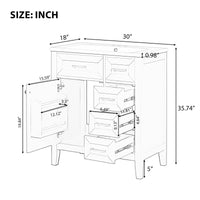 VanityFus 18.6-in White Bathroom Vanity Single Sink Combo Undermount with Ceramic Top 1 door 3 drawers