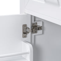VanityFus 18.6-in White Bathroom Vanity Single Sink Combo Undermount with Ceramic Top 1 door 3 drawers