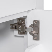 VanityFus 60-in Bathroom Vanity Double Sink Combo White with Ceramic Top 4 Soft-Close Doors 2 drawer