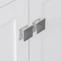 VanityFus 60-in Bathroom Vanity Double Sink Combo White with Ceramic Top 4 Soft-Close Doors 2 drawer