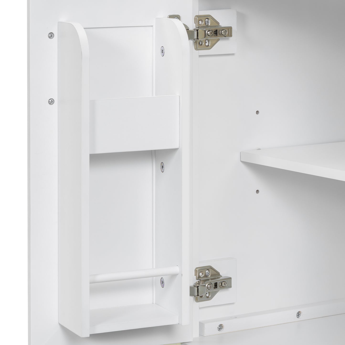 VanityFus 48-in Bathroom Vanity with Double Sink Combo White Ceramic Top 4 Soft-Close Doors 2 drawer
