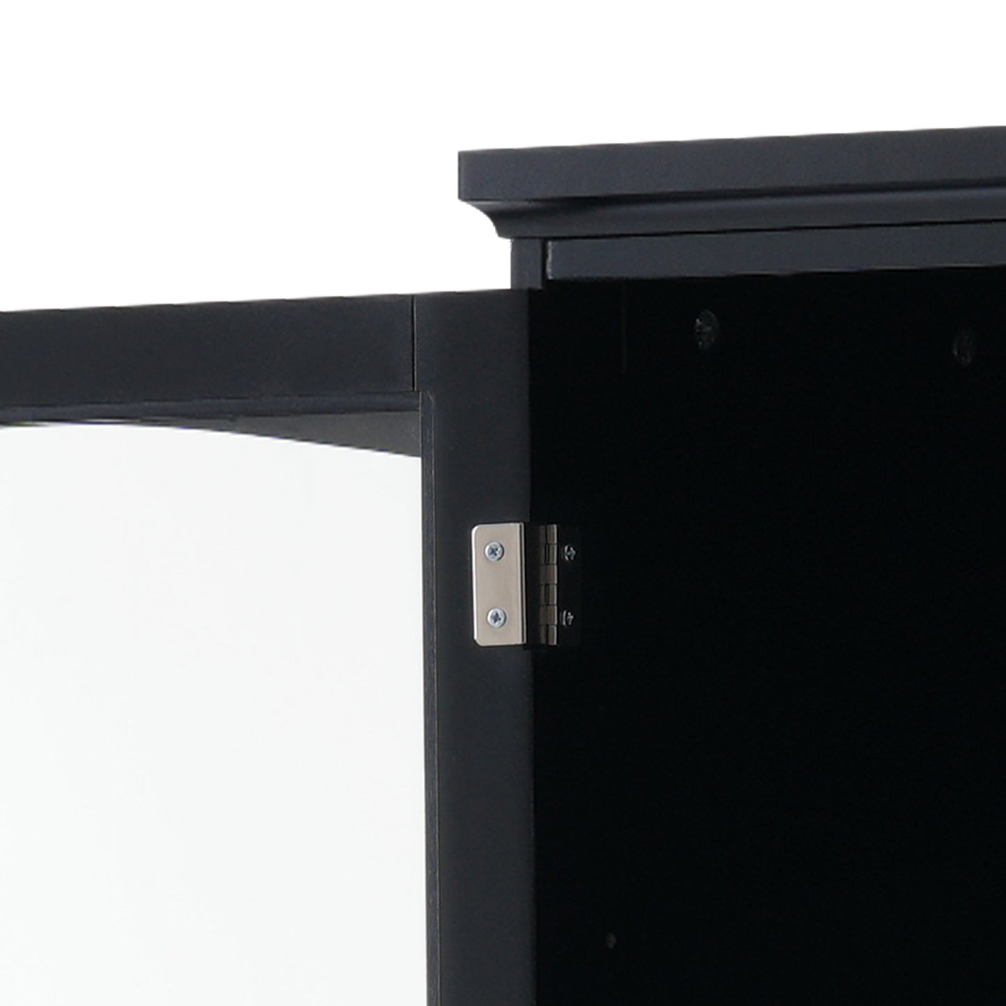 VanityFus Black 14.21-in x 17.76-in x 62.99-in Wood Freestanding Soft Close Linen Cabinet adjustable shelves 2 Soft close doors 2 drawers