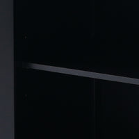 VanityFus Black 14.21-in x 17.76-in x 62.99-in Wood Freestanding Soft Close Linen Cabinet adjustable shelves 2 Soft close doors 2 drawers