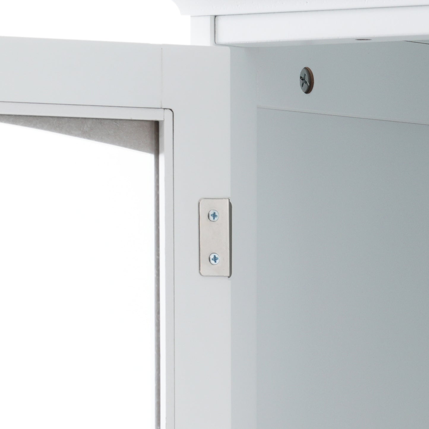 VanityFus White 14.21-in x 17.76-in x 62.99-in Wood Freestanding Soft Close Linen Cabinet adjustable shelves 2 Soft close doors 2 drawers