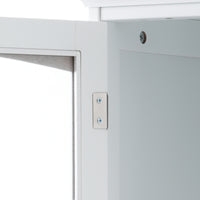 VanityFus White 14.21-in x 17.76-in x 62.99-in Wood Freestanding Soft Close Linen Cabinet adjustable shelves 2 Soft close doors 2 drawers