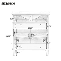 VanityFus 30-in White Bathroom Vanity Single Sink Combo Ceramic Top 2 Soft-Close Doors Adjustable shelves