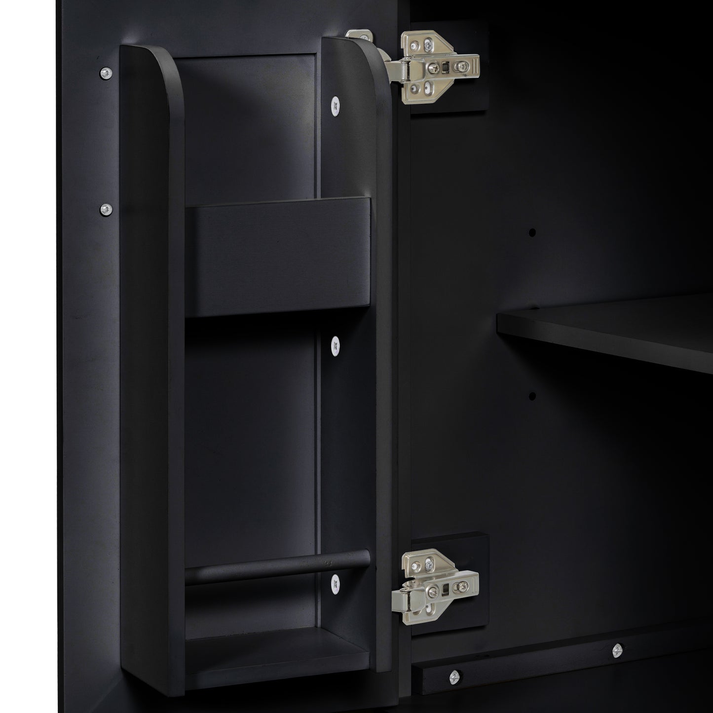 VanityFus 24.2-in Black Bathroom Vanity White Single Sink Combo With Ceramic Top 2 Soft-Close Doors 1 drawer