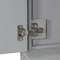 VanityFus 36-in Gray Bathroom Vanity White Single Sink Combo with Ceramic Top 2 Soft close doors 5 drawers