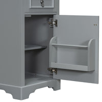 VanityFus Gray 20-in Bathroom Vanity Single Sink Combo Ceramic Top 1 Soft-Close Doors Adjustable shelves