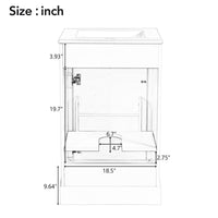 VanityFus Gray 20-in Bathroom Vanity Single Sink Combo Ceramic Top 1 Soft-Close Doors Adjustable shelves
