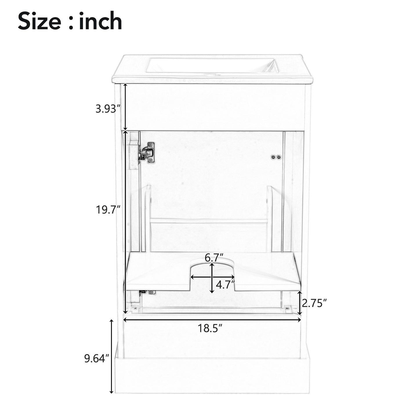 VanityFus Green 20-in Bathroom Vanity Single Sink Combo Ceramic Top 1 Soft-Close Doors Adjustable shelves