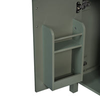 VanityFus 24-in Bathroom Vanity Green Single Sink Combo Ceramic Top 1 Soft-Close Doors 2 Drawer