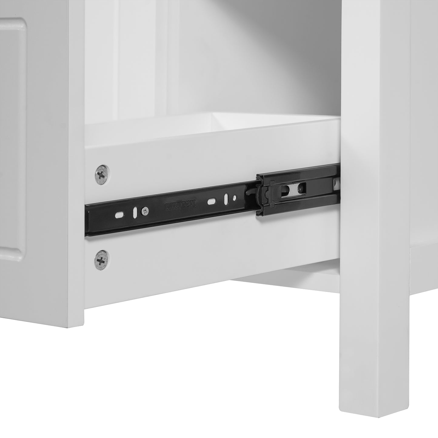VanityFus 24-in Bathroom Vanity White Single Sink Combo Ceramic Top 1 Soft-Close Doors 2 Drawer