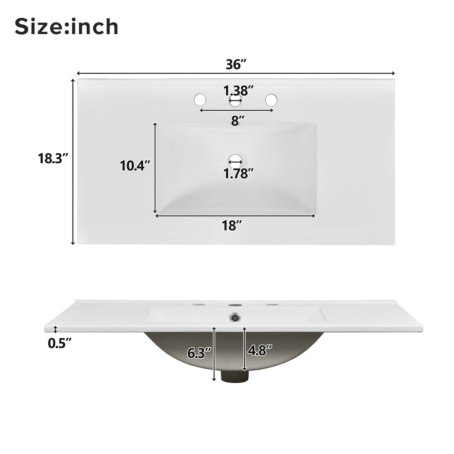 VanityFus 36-in Bathroom Vanity Blue Single Sink Combo with Ceramic White Top 2 Soft-Close Doors 4 drawer
