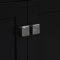 VanityFus 30-in Bathroom Vanity Black Single Sink Combo with Ceramic White Top 2 Soft-Close Doors 1 drawer