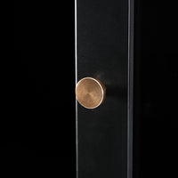 VanityFus Black 15.7-in x 30.1-in x 70.1-in Wood Freestanding Soft Close Linen Cabinet adjustable shelves 2 Soft close doors 3 drawers