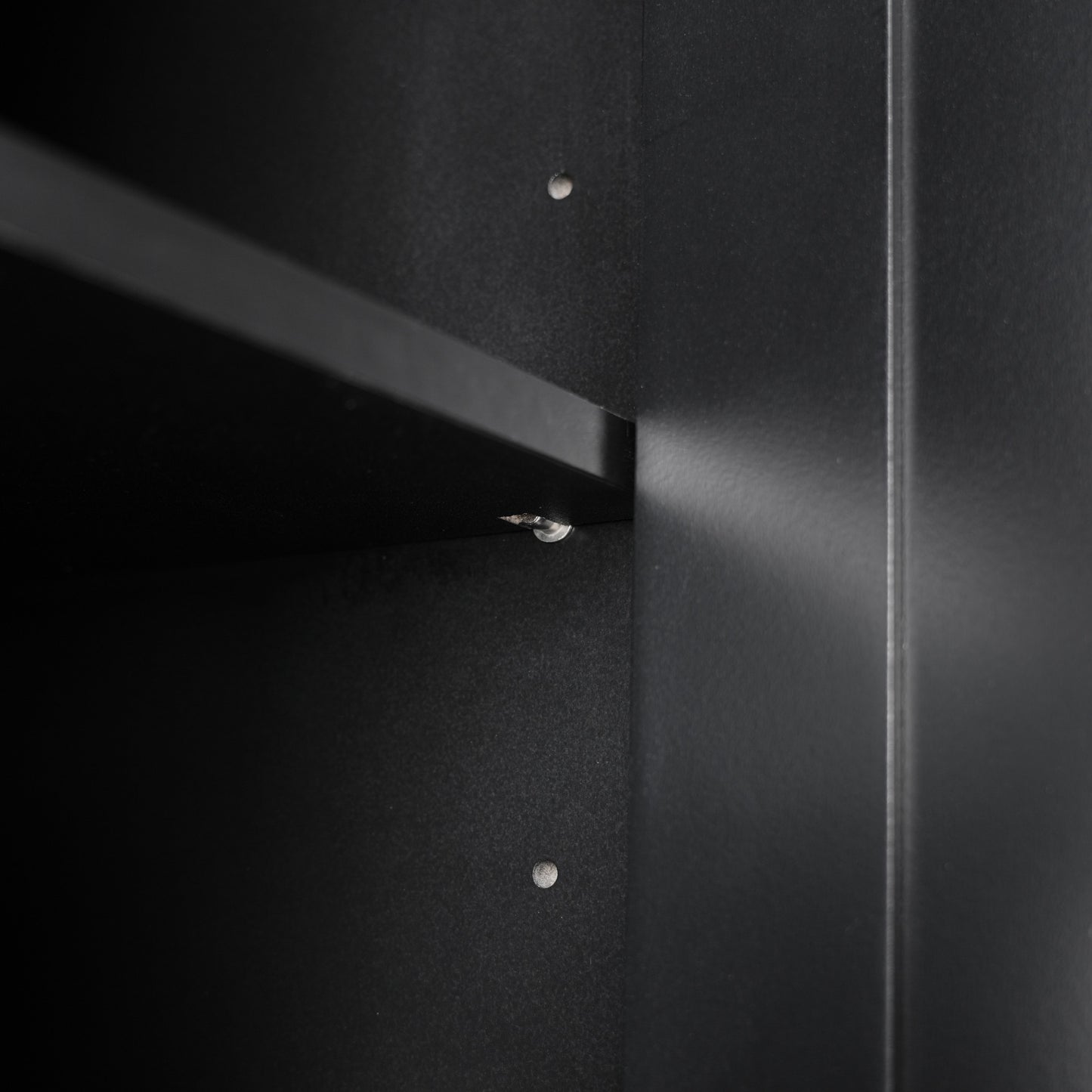 VanityFus Black 13.8-in x 23.6-in x 70.9-in Wood Freestanding Soft Close Linen Cabinet adjustable shelves 4 Soft close doors 1 drawers