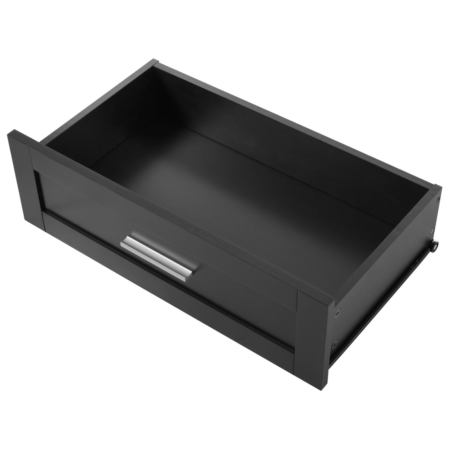 VanityFus Black 13.8-in x 23.6-in x 70.9-in Wood Freestanding Soft Close Linen Cabinet adjustable shelves 4 Soft close doors 1 drawers