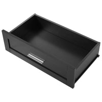 VanityFus Black 13.8-in x 23.6-in x 70.9-in Wood Freestanding Soft Close Linen Cabinet adjustable shelves 4 Soft close doors 1 drawers