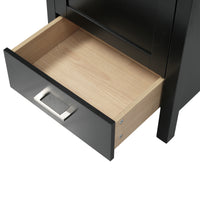 VanityFus 20.28-in Black Single Sink Combo Bathroom Vanity With White Ceramic Top 1 Soft-Close Doors 1 drawer