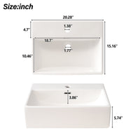 VanityFus 20.28-in Black Single Sink Combo Bathroom Vanity With White Ceramic Top 1 Soft-Close Doors 1 drawer