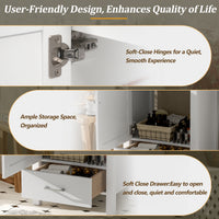 VanityFus 20.28-in White Single Sink Combo Bathroom Vanity With Ceramic Top 1 Soft-Close Doors 1 drawer