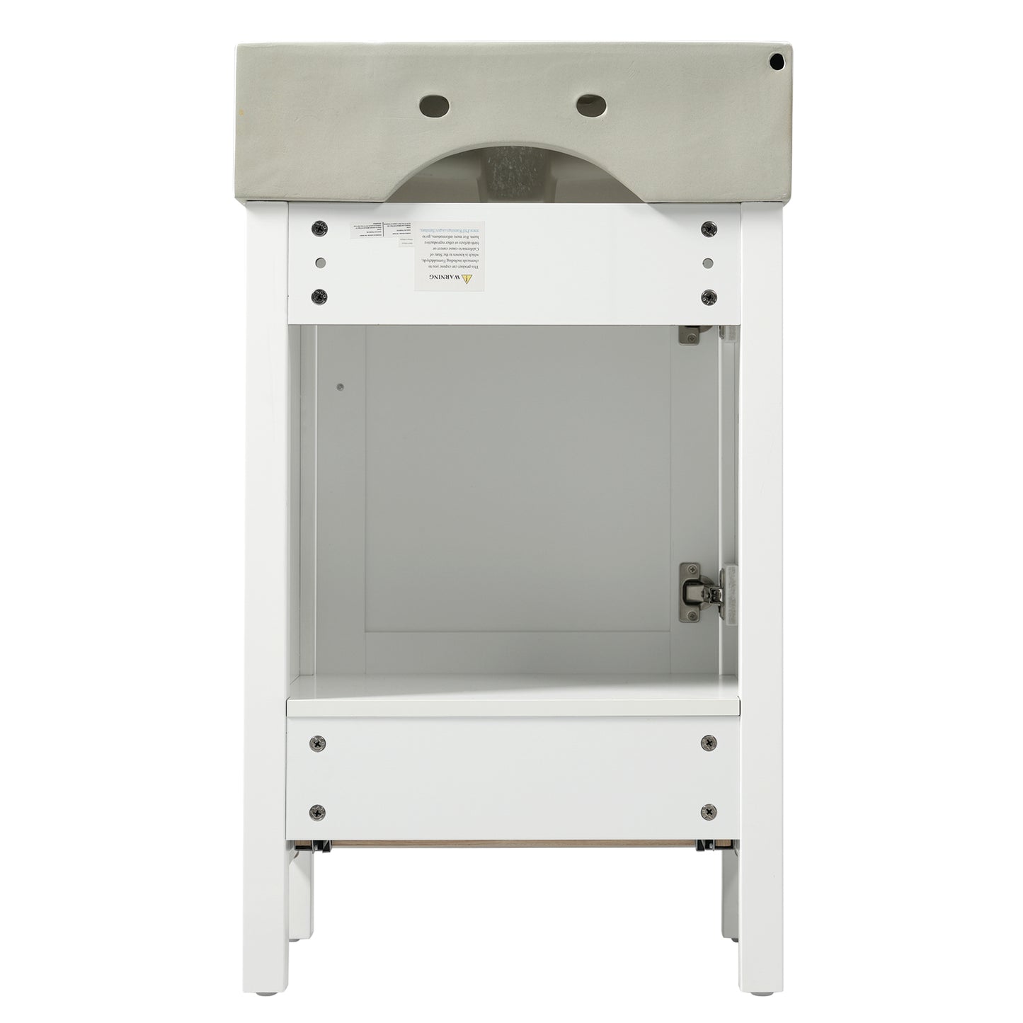 VanityFus 20.28-in White Single Sink Combo Bathroom Vanity With Ceramic Top 1 Soft-Close Doors 1 drawer