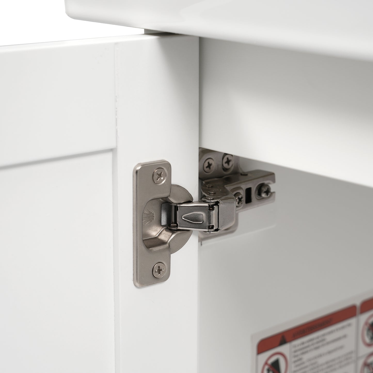 VanityFus 20.28-in White Single Sink Combo Bathroom Vanity With Ceramic Top 1 Soft-Close Doors 1 drawer
