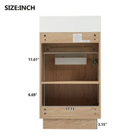 VanityFus 18.5-in Bathroom Vanity Wood Single Sink Combo Resin Top Soft-Close Doors Adjustable Shelves