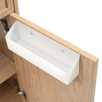 VanityFus 15.75-in Bathroom Vanity Wood Single Sink Combo Resin Top Soft-Close Doors Adjustable Shelves