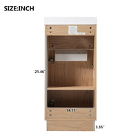 VanityFus 15.75-in Bathroom Vanity Wood Single Sink Combo Resin Top Soft-Close Doors Adjustable Shelves