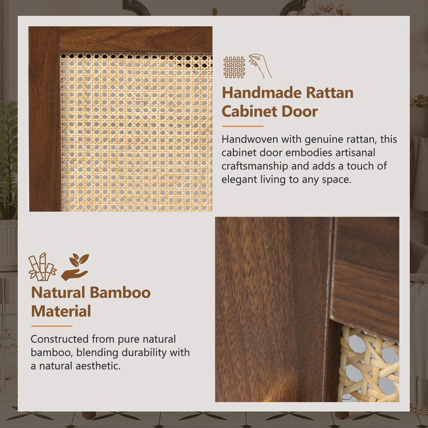 VanityFus Dark Walnut 29.9-in Bathroom Vanity Single Sink Combo Ceramic Top 2 Soft-Close Doors Adjustable shelves