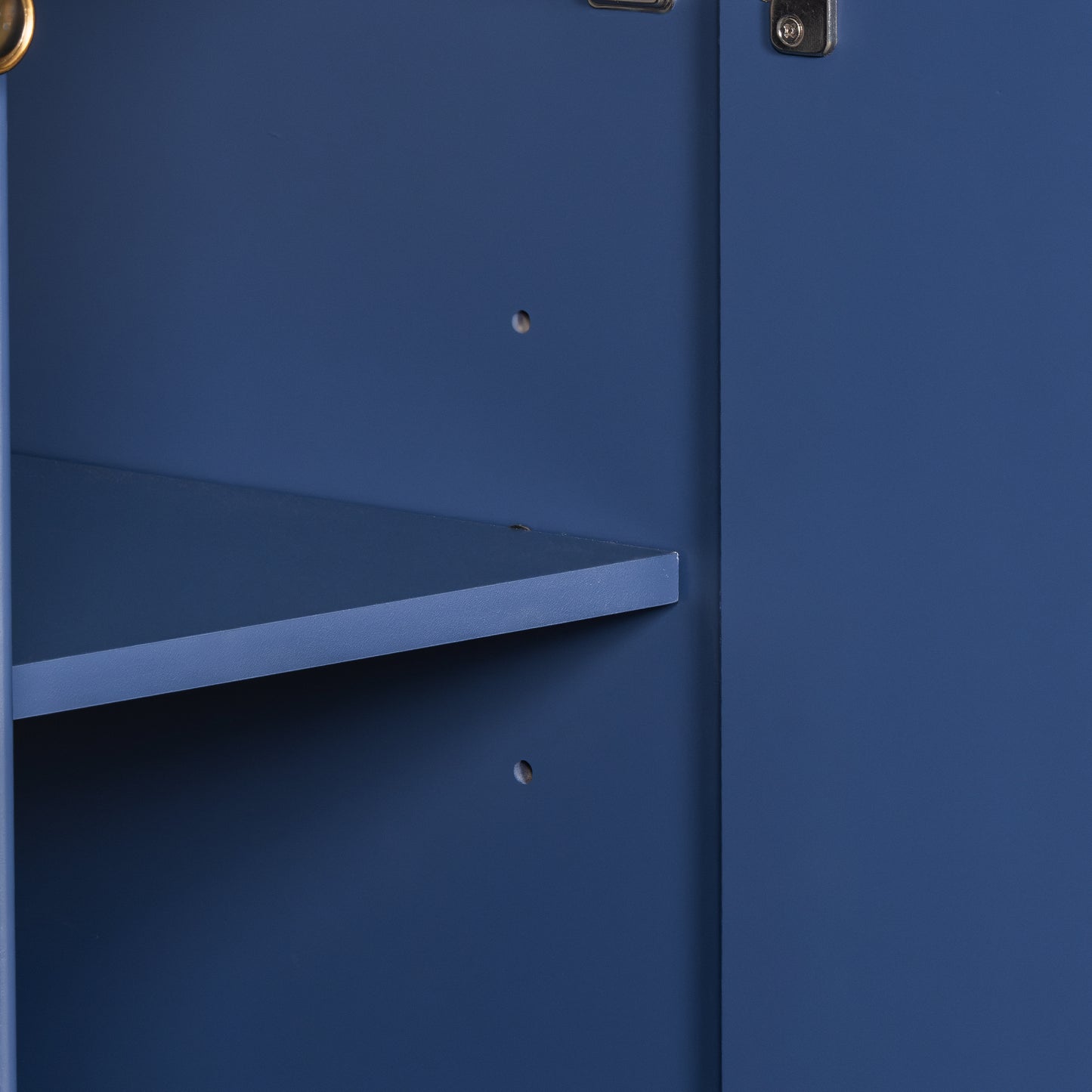 VanityFus 36-in Blue Bathroom Vanity Single Sink Combo with Ceramic White Top 2 Soft-Close Doors 2 drawer