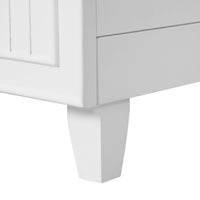 VanityFus 36-in White Bathroom Vanity Single Sink Combo with Ceramic White Top 2 Soft-Close Doors 2 drawer
