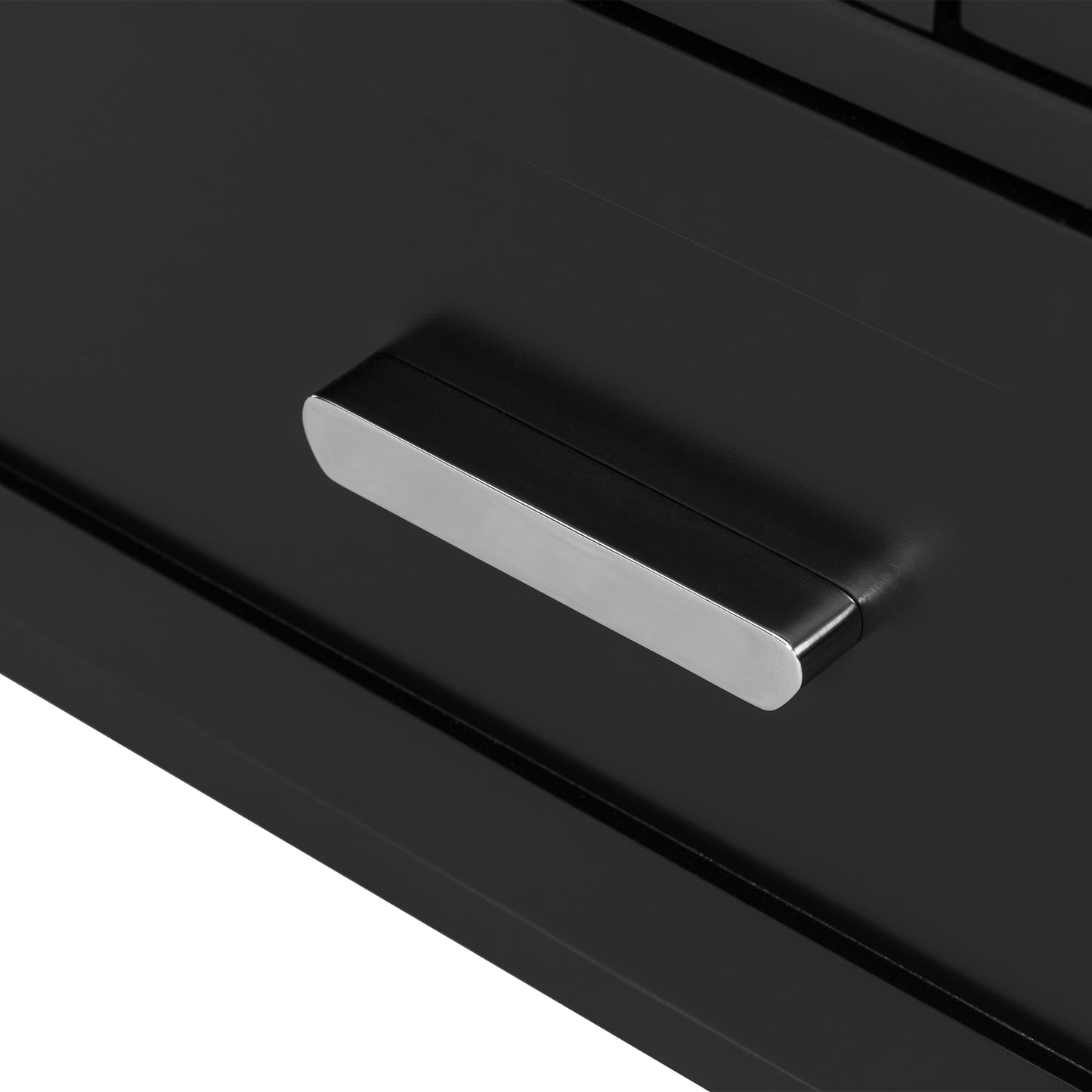 VanityFus Matte Black 24-in Bathroom Vanity Single Sink Combo White Ceramic Top 1 Soft-Close Doors 3 Drawers