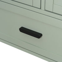 VanityFus Green 24-in Bathroom Vanity Single Sink Combo Ceramic Top 1 Soft-Close Doors 3 Drawers