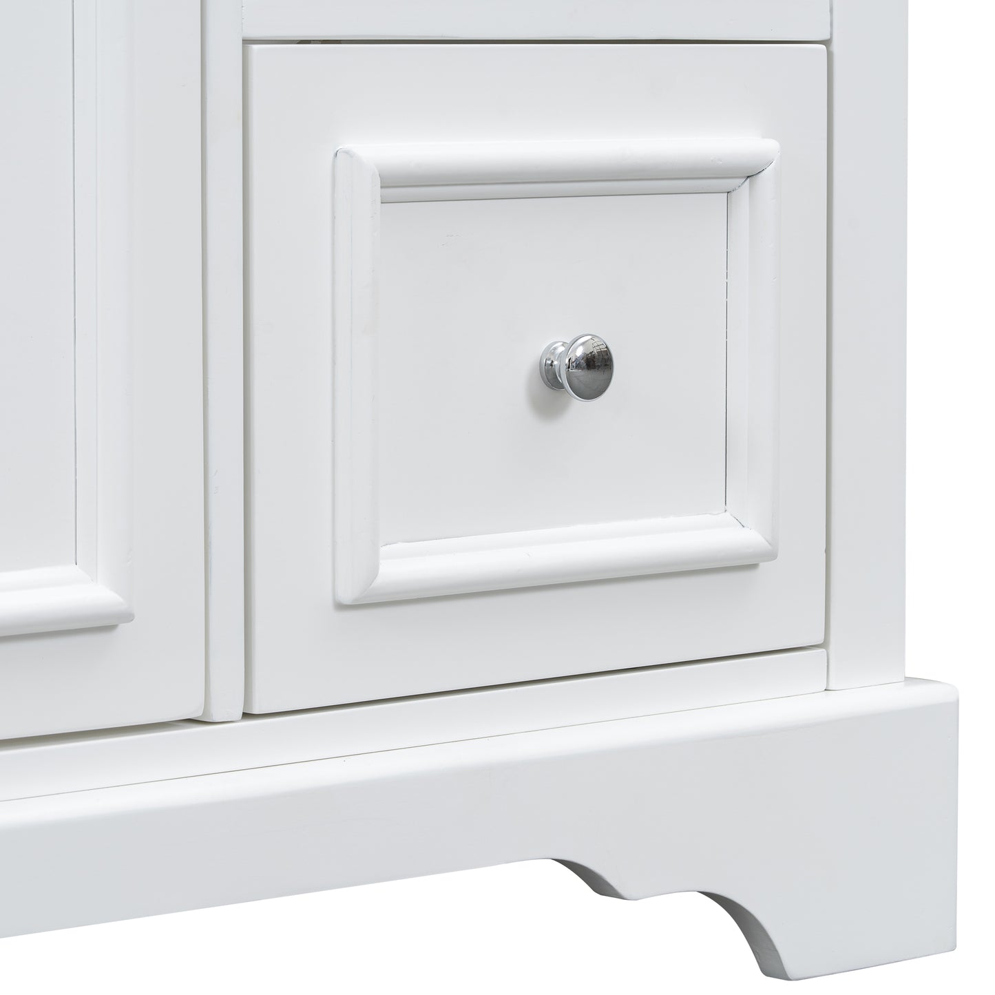 VanityFus 36-in Single Sink Combo White Bathroom Vanity With Ceramic Top 1 Soft-Close Doors 3 drawer