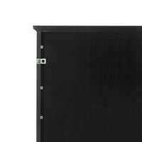 VanityFus Black 15.67-in x 29.92-in x 72.2-in Wood Freestanding Soft Close Linen Cabinet adjustable shelves 4 Soft close doors 3 drawers