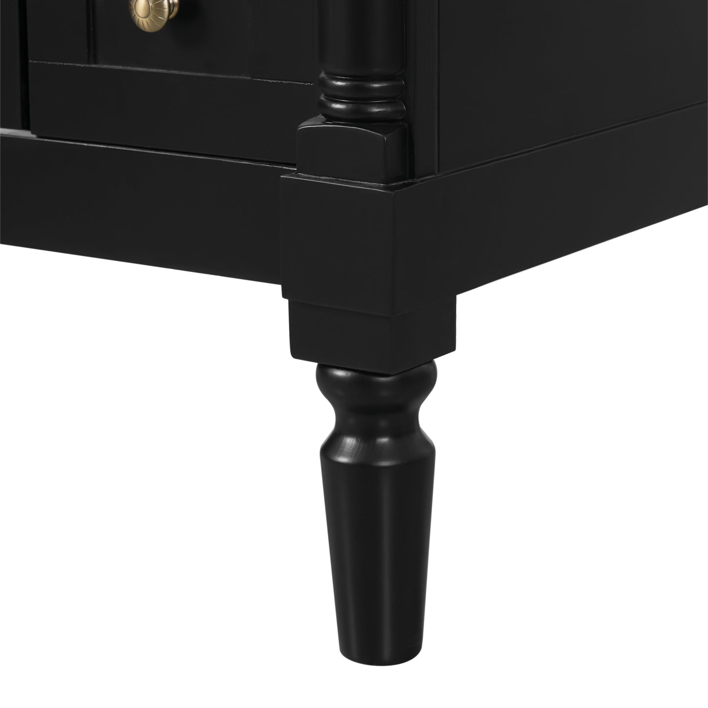 VanityFus Black 30-in Bathroom Vanity Single Sink Combo Ceramic Top 2 Soft-Close Doors 3 Drawers Adjustable Shelves