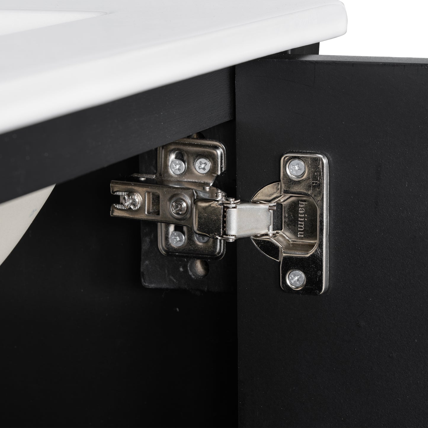 VanityFus Black 20-in Bathroom Vanity Single Sink Combo Ceramic Top 1 Soft-Close Doors 1 Drawer Adjustable shelves