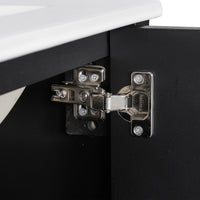 VanityFus Black 20-in Bathroom Vanity Single Sink Combo Ceramic Top 1 Soft-Close Doors 1 Drawer Adjustable shelves