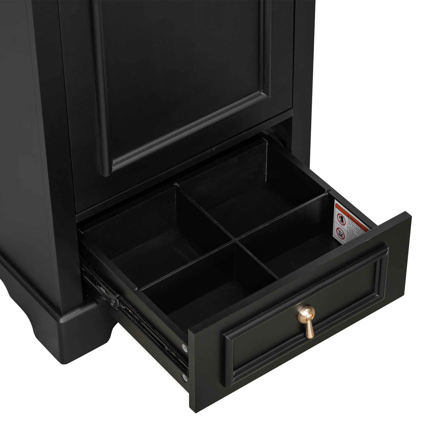 VanityFus Black 20-in Bathroom Vanity Single Sink Combo Ceramic Top 1 Soft-Close Doors 1 Drawer Adjustable shelves