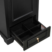 VanityFus Black 20-in Bathroom Vanity Single Sink Combo Ceramic Top 1 Soft-Close Doors 1 Drawer Adjustable shelves