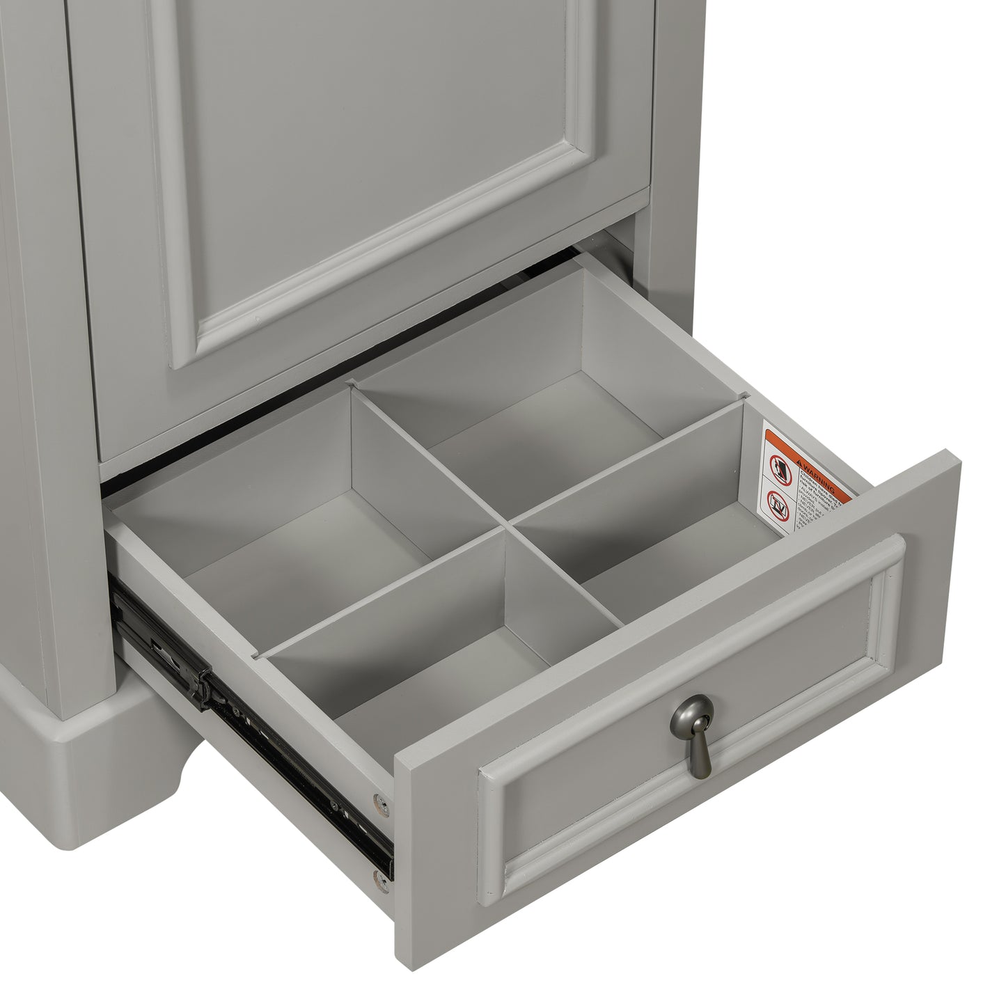 VanityFus Gray 20-in Bathroom Vanity Single Sink Combo Ceramic Top 1 Soft-Close Doors 1 Drawer Adjustable shelves