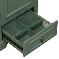 VanityFus Green 20-in Bathroom Vanity Single Sink Combo Ceramic Top 1 Soft-Close Doors 1 Drawer Adjustable shelves