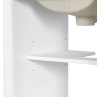 VanityFus White 20-in Bathroom Vanity Single Sink Combo Ceramic Top 1 Soft-Close Doors 1 Drawer Adjustable shelves