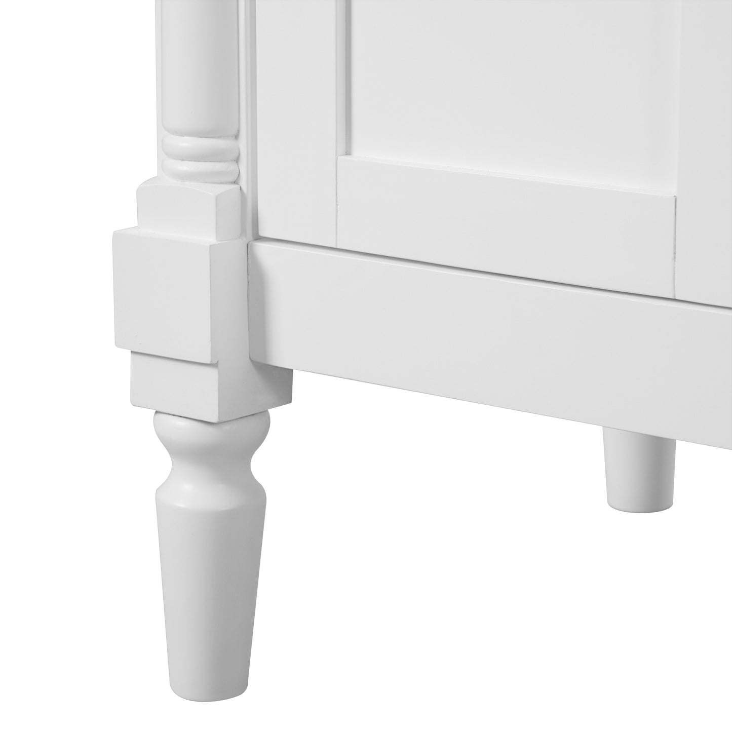 VanityFus White 36-in Bathroom Vanity Single Sink Combo Ceramic Top 2 Soft-Close Doors 3 Drawers Adjustable Shelves