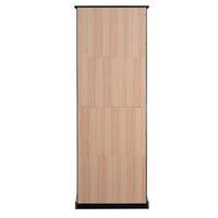 VanityFus Black 15.67-in x 23.96-in x 67.57-in Wood Freestanding Soft Close Linen Cabinet adjustable shelves 4 Soft close doors 1 drawers