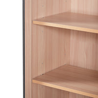 VanityFus Black 15.67-in x 23.96-in x 67.57-in Wood Freestanding Soft Close Linen Cabinet adjustable shelves 4 Soft close doors 1 drawers