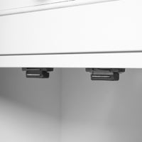 VanityFus White 15.67-in x 23.96-in x 67.57-in Wood Freestanding Soft Close Linen Cabinet adjustable shelves 4 Soft close doors 1 drawers